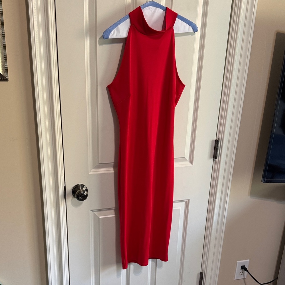 Red Halter Sleeveless Dress size medium